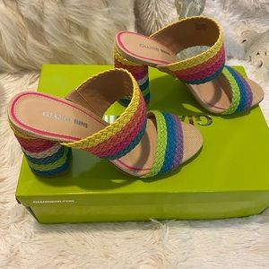 BRAND NEW!  Gianni Bini Rainbow Heeled Sandal